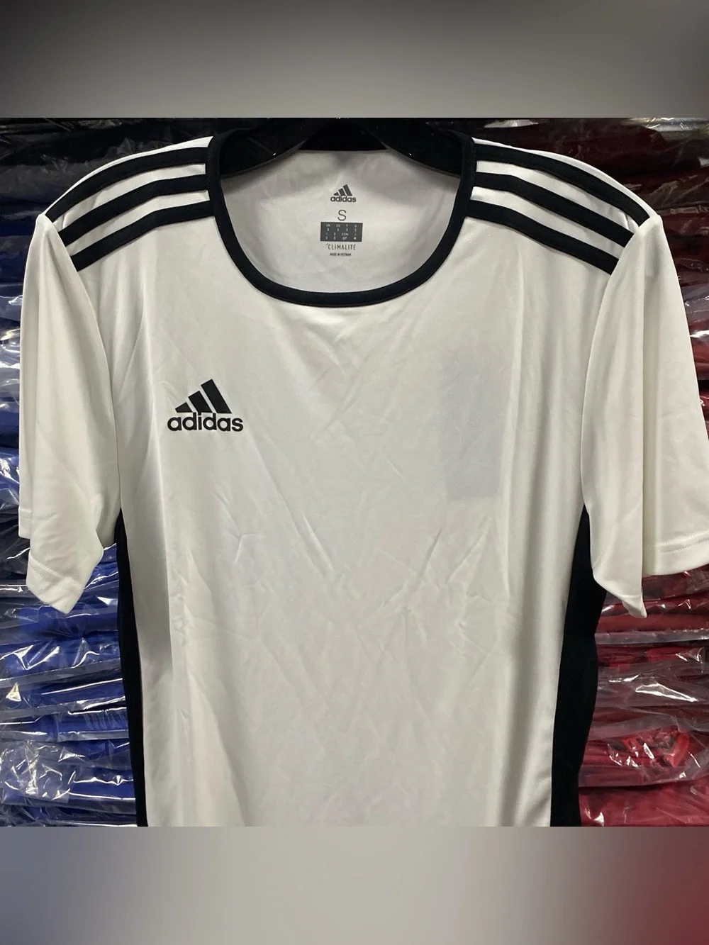 Adidas Entrada 18 Soccer Jersey NWT Men’s Small White Black Climalite NWT CD8438 - Picture 6 of 10